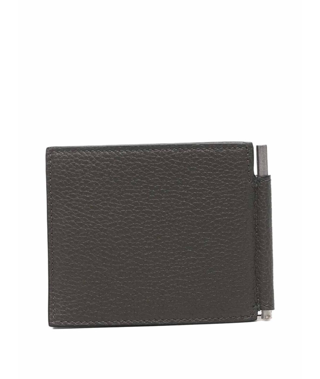 TOM FORD Серый кожаный кошелек, фото 3