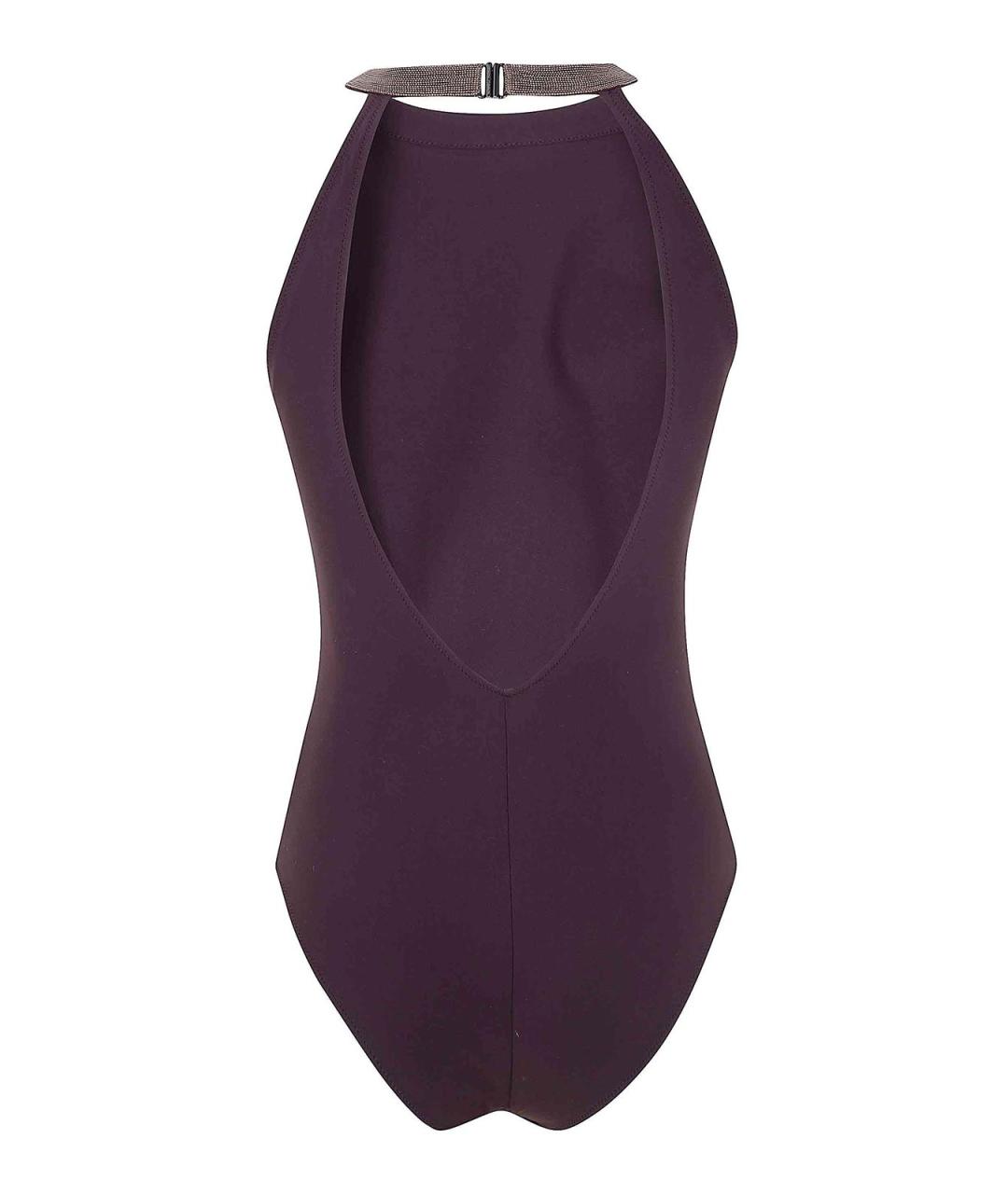 BRUNELLO CUCINELLI Фиолетовый полиамидовый купальник, фото 2
