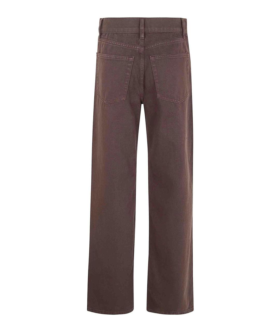 BY MALENE BIRGER Коричневые хлопковые прямые брюки, фото 2