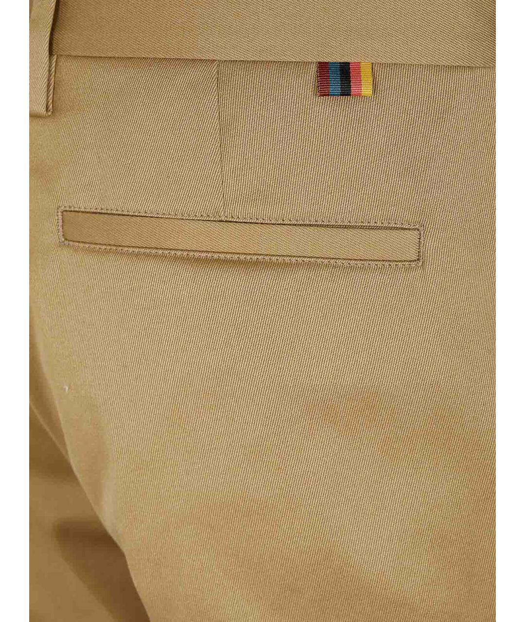 PAUL SMITH Коричневые хлопковые повседневные брюки, фото 3