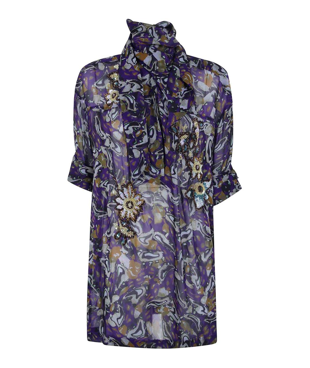 DRIES VAN NOTEN Мульти хлопковая рубашка, фото 1