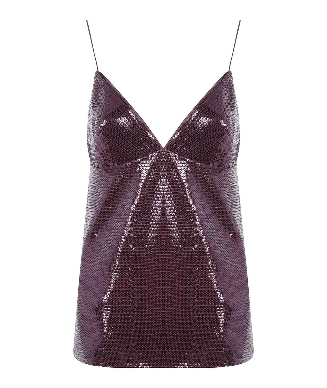 ALBERTA FERRETTI Фиолетовая полиэстеровая майка, фото 1