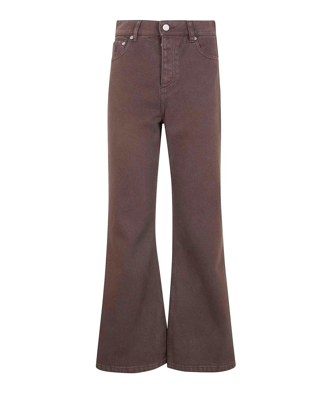BY MALENE BIRGER Коричневые хлопковые джинсы клеш, фото 1