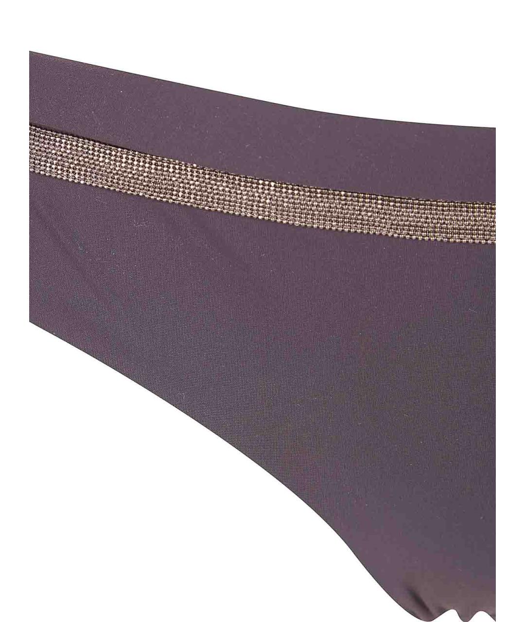 BRUNELLO CUCINELLI Коричневый полиамидовый купальник, фото 3