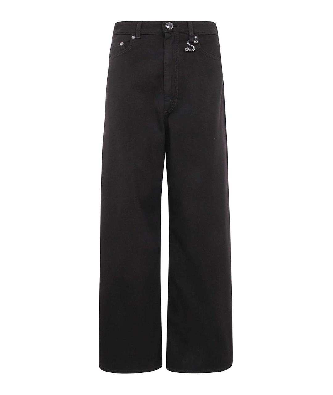 SPORTMAX Коричневые хлопковые прямые джинсы, фото 1
