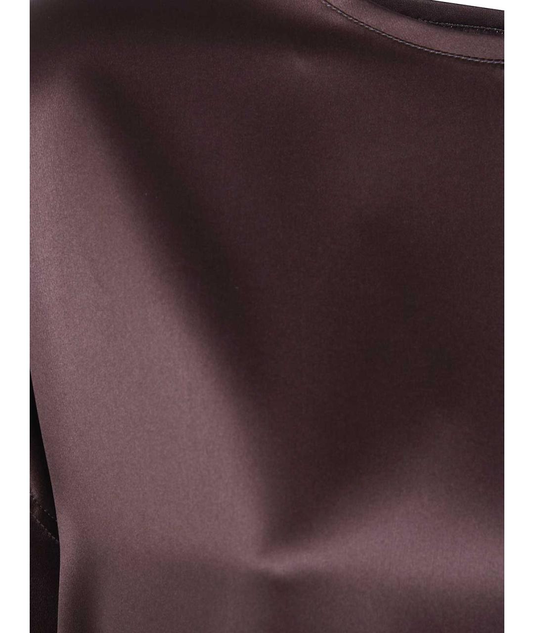 BRUNELLO CUCINELLI Коричневая шелковая блузы, фото 3
