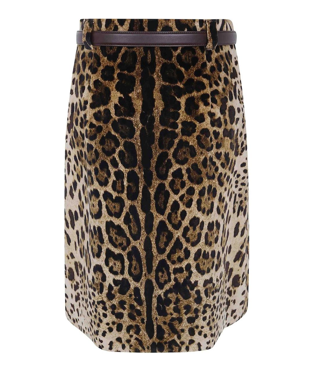 MAX MARA Коричневая бархатная юбка миди, фото 2