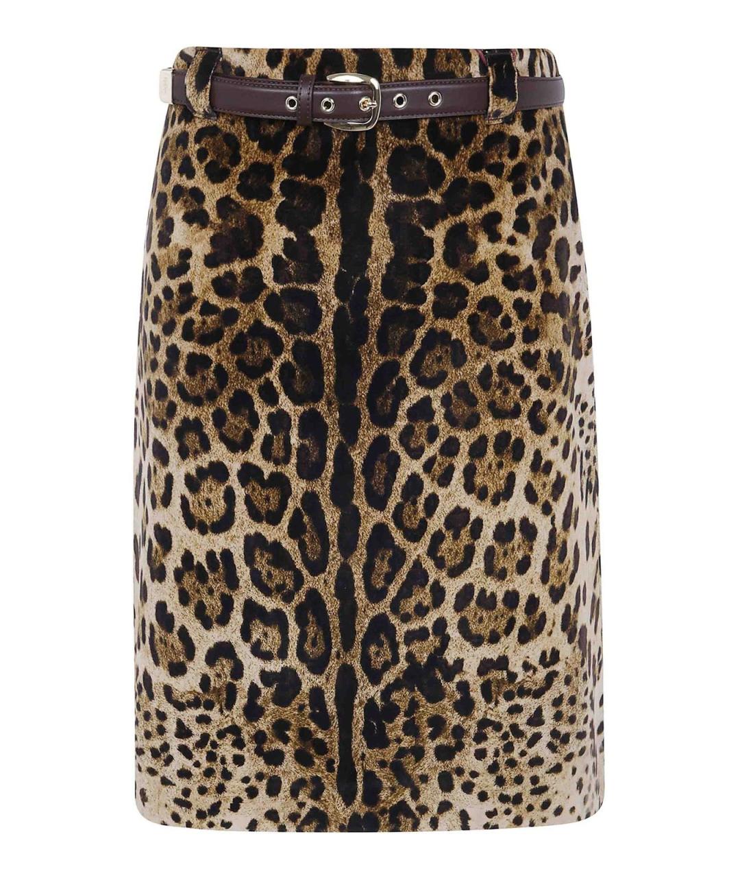MAX MARA Коричневая бархатная юбка миди, фото 1