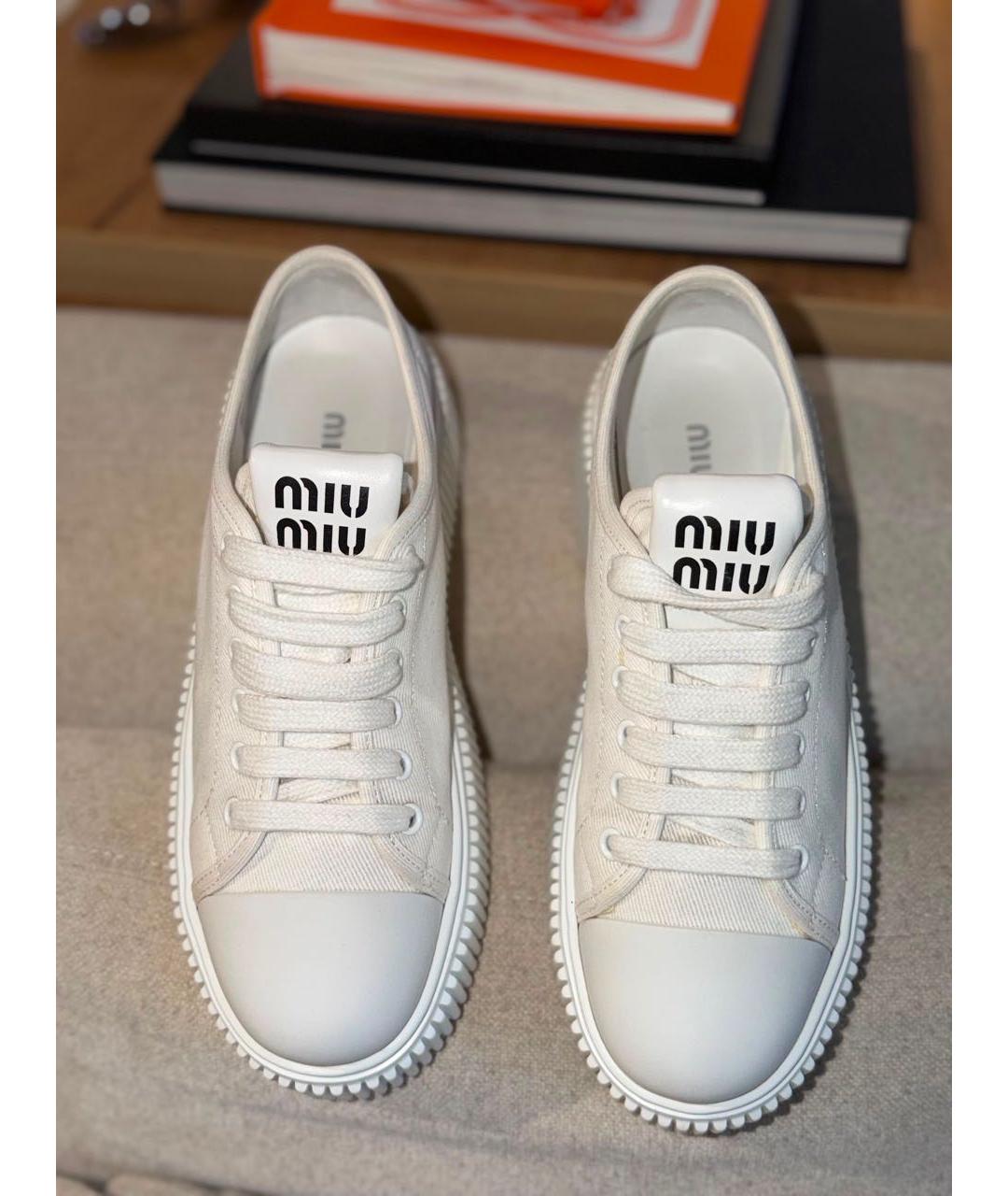 MIU MIU Белые кеды, фото 3