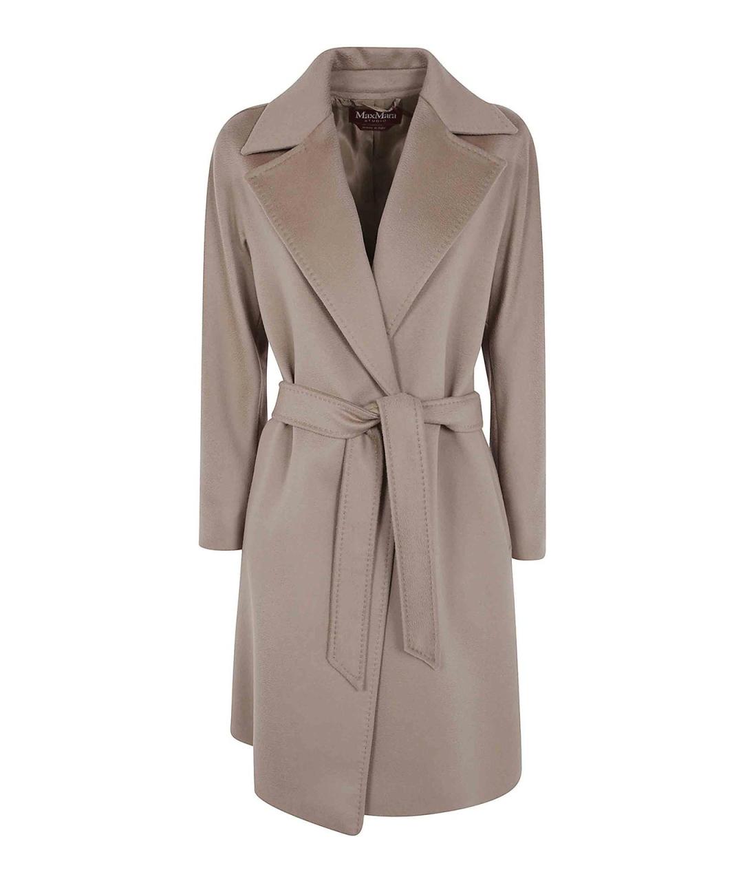 MAX MARA Коричневое шерстяное пальто, фото 1