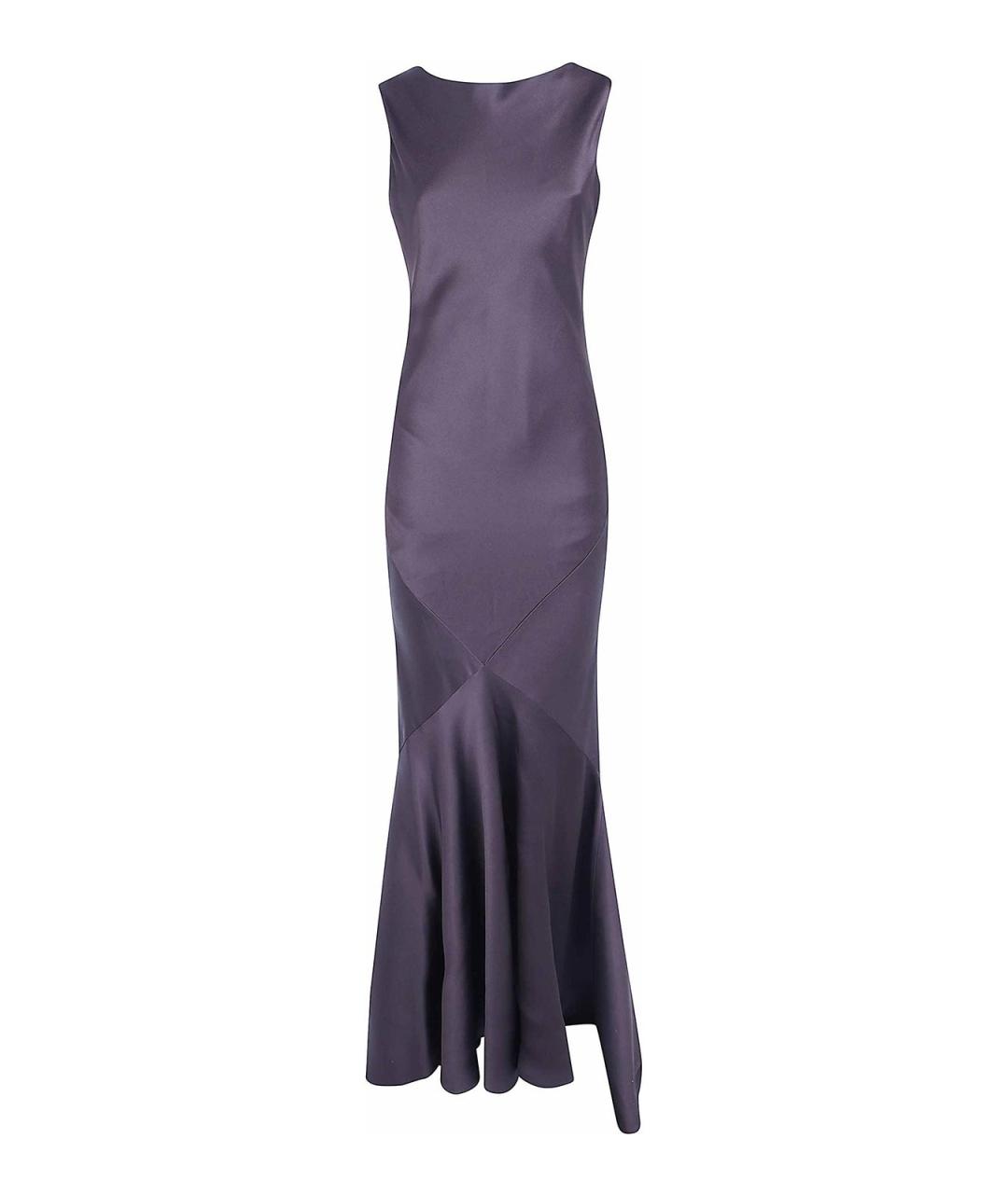 MAX MARA Фиолетовое вискозное вечернее платье, фото 1