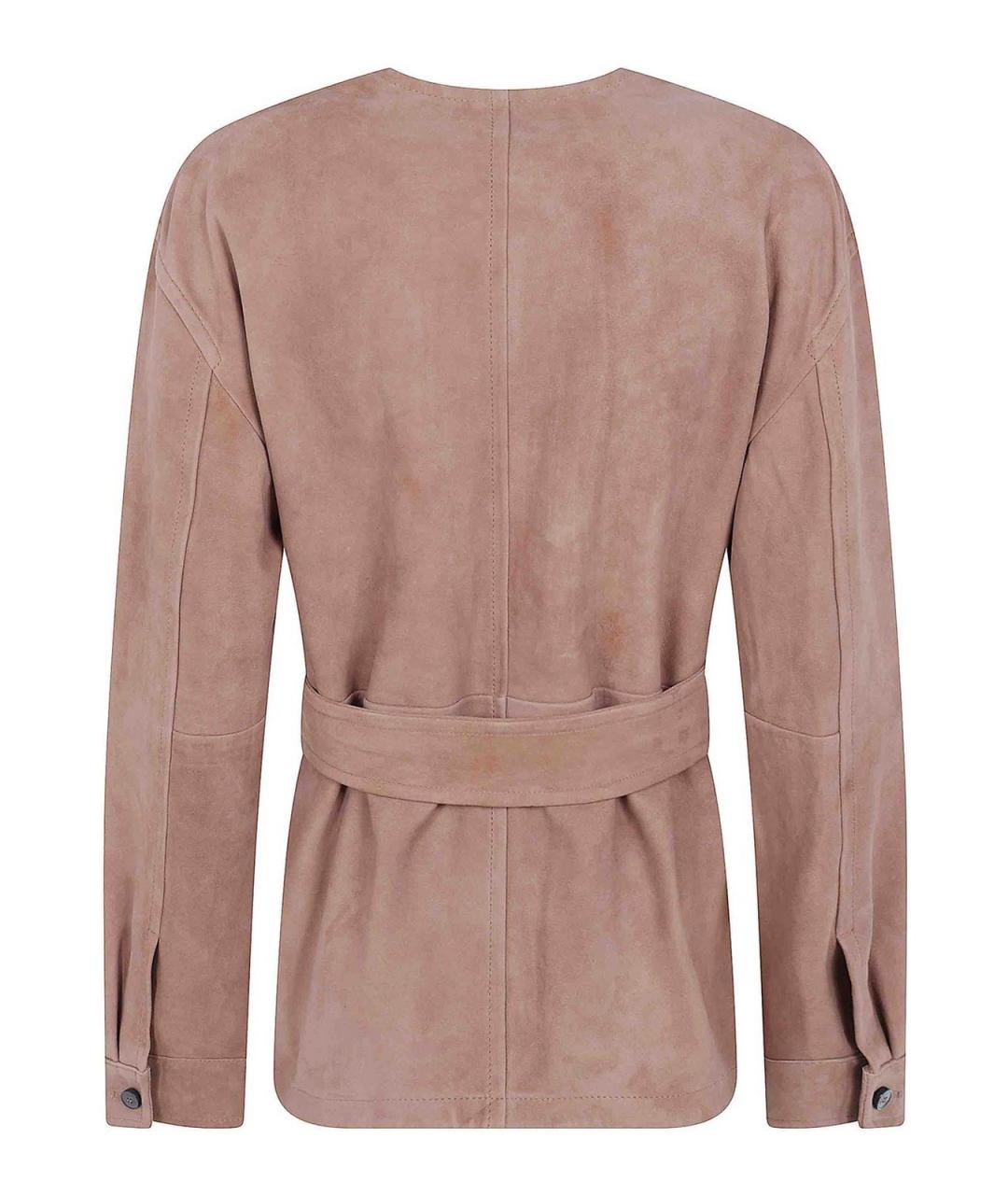 MAX MARA Коричневая замшевая куртка, фото 2