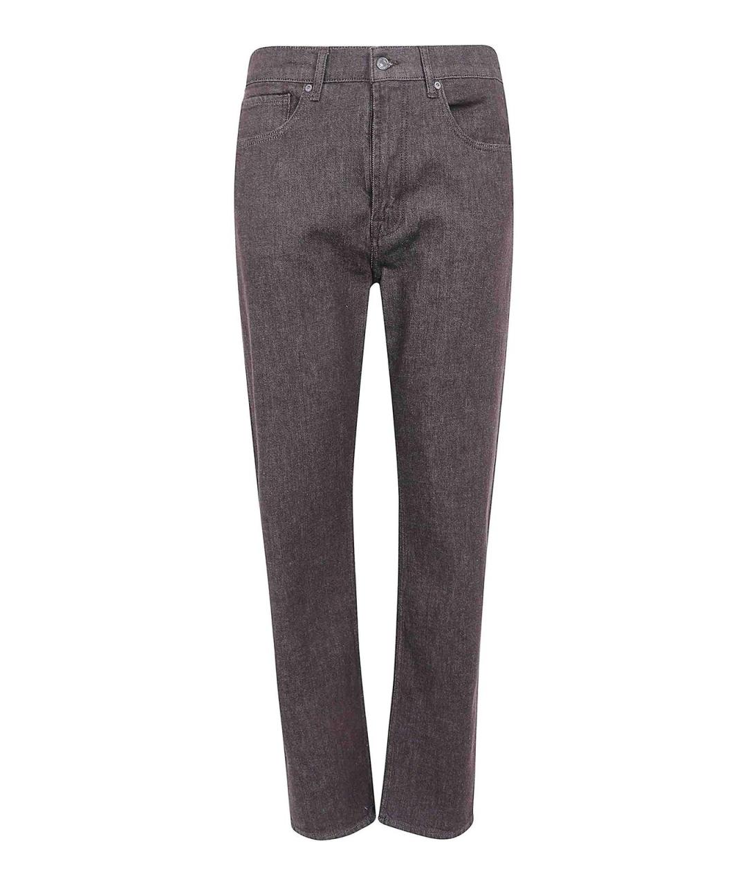 7 FOR ALL MANKIND Коричневые хлопковые прямые джинсы, фото 1