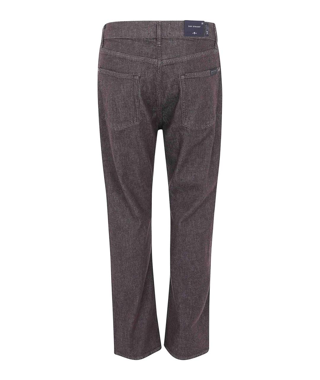 7 FOR ALL MANKIND Коричневые хлопковые прямые джинсы, фото 2