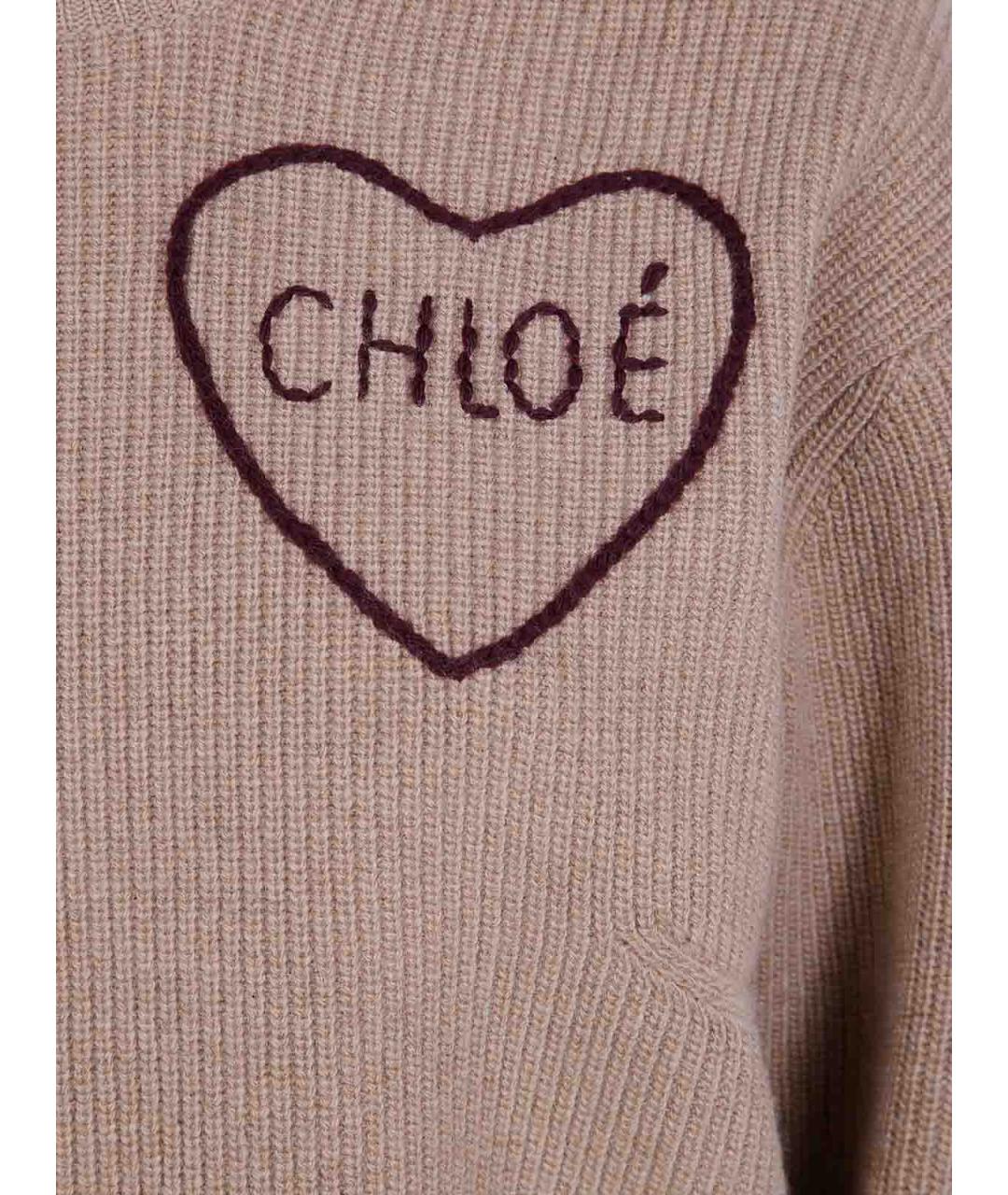 CHLOE Коричневый кашемировый джемпер / свитер, фото 3