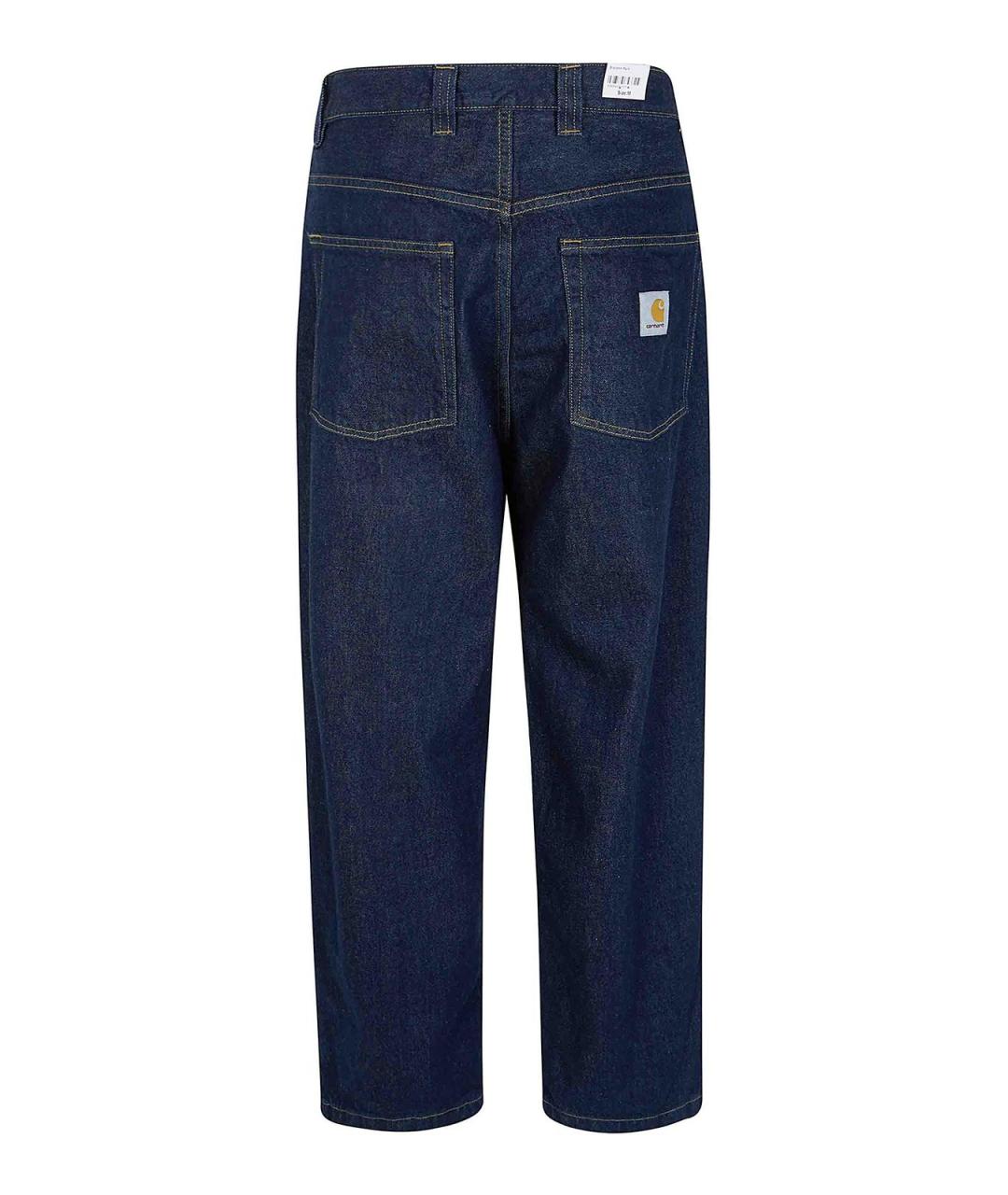 CARHARTT Синие хлопковые прямые джинсы, фото 2