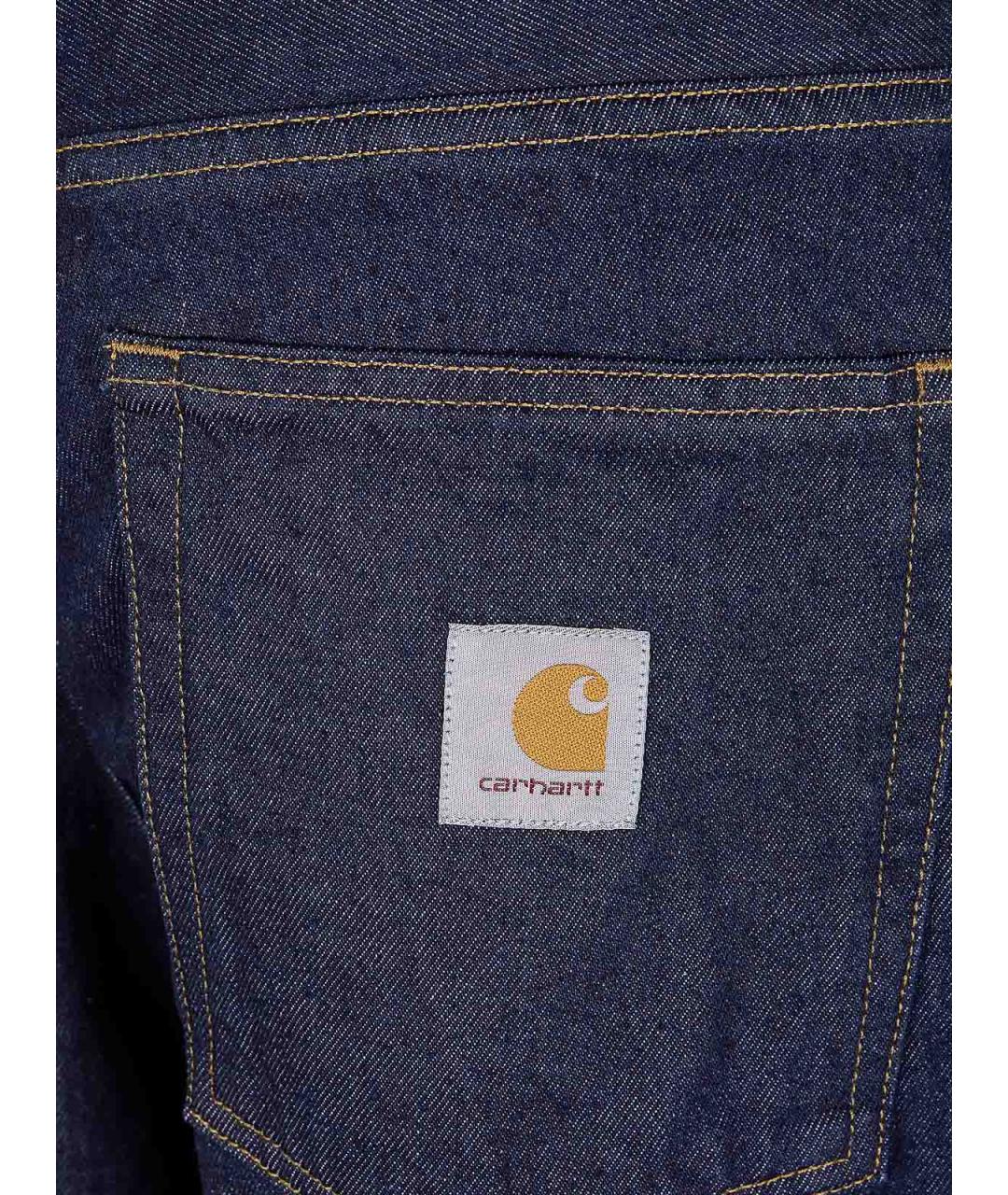 CARHARTT Синие хлопковые прямые джинсы, фото 3