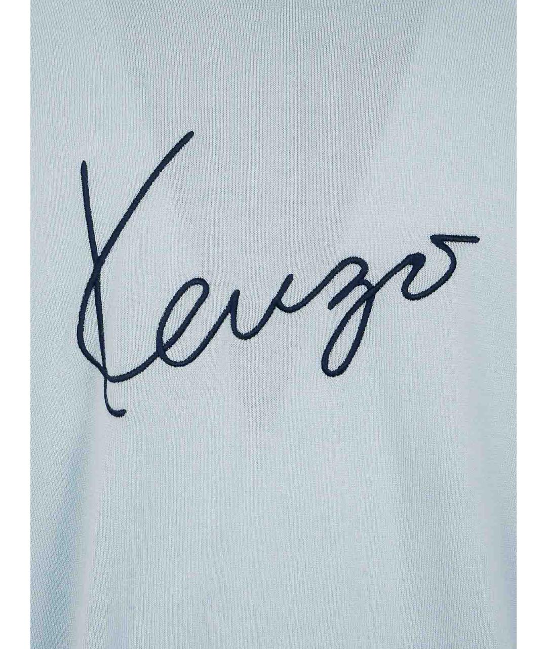 KENZO Синяя шерстяная футболка, фото 3