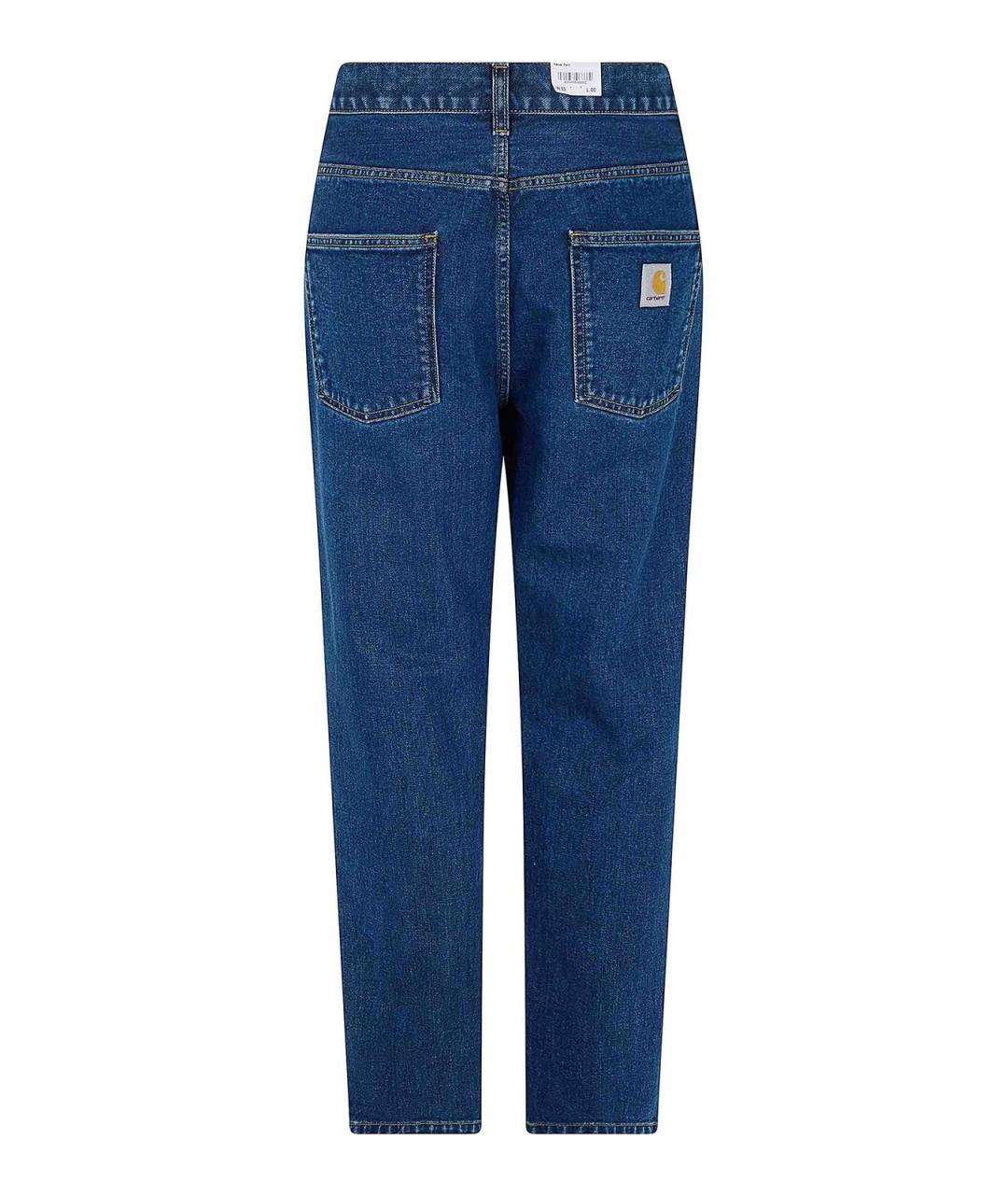 CARHARTT Синие хлопковые прямые джинсы, фото 2