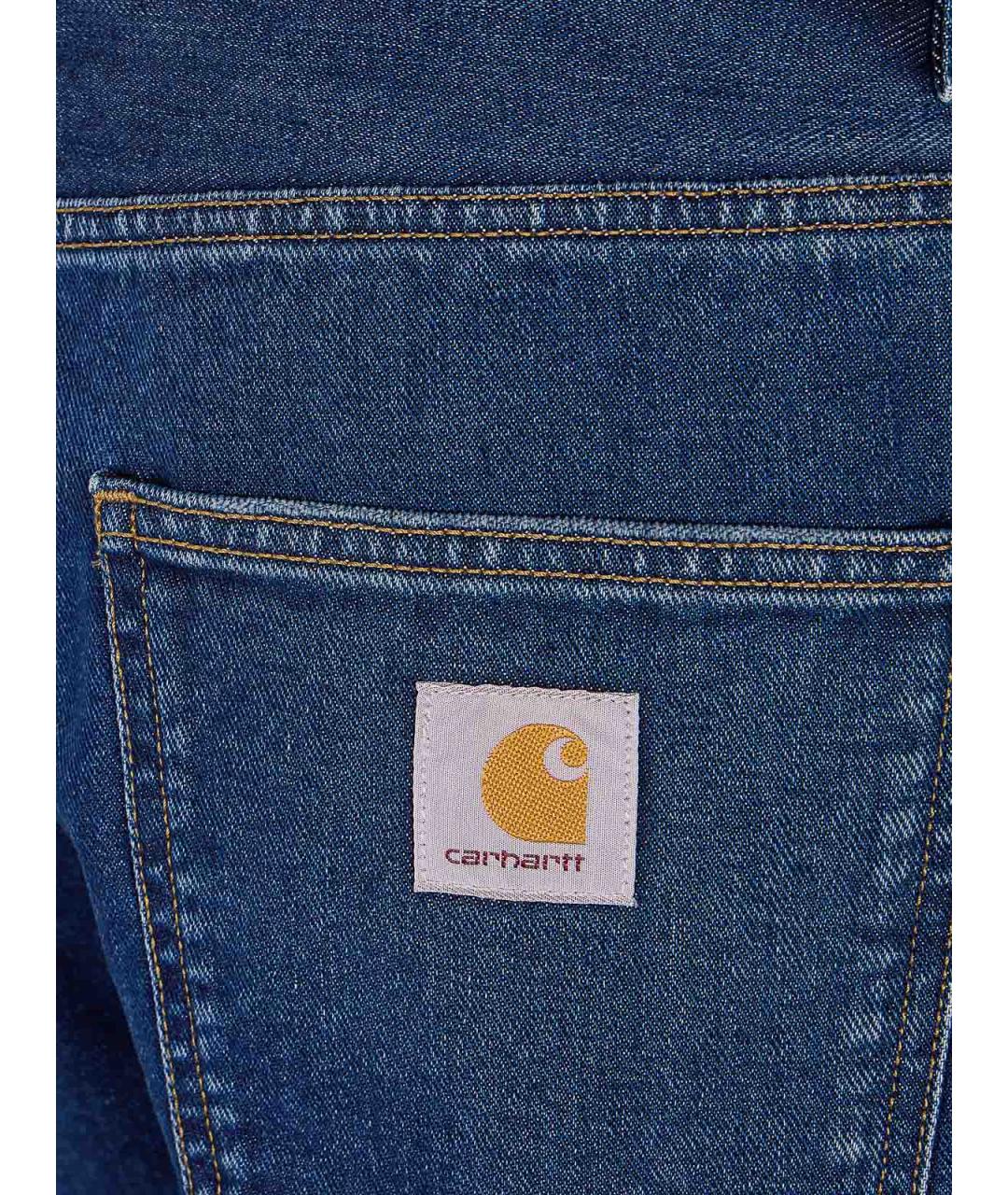 CARHARTT Синие хлопковые прямые джинсы, фото 3