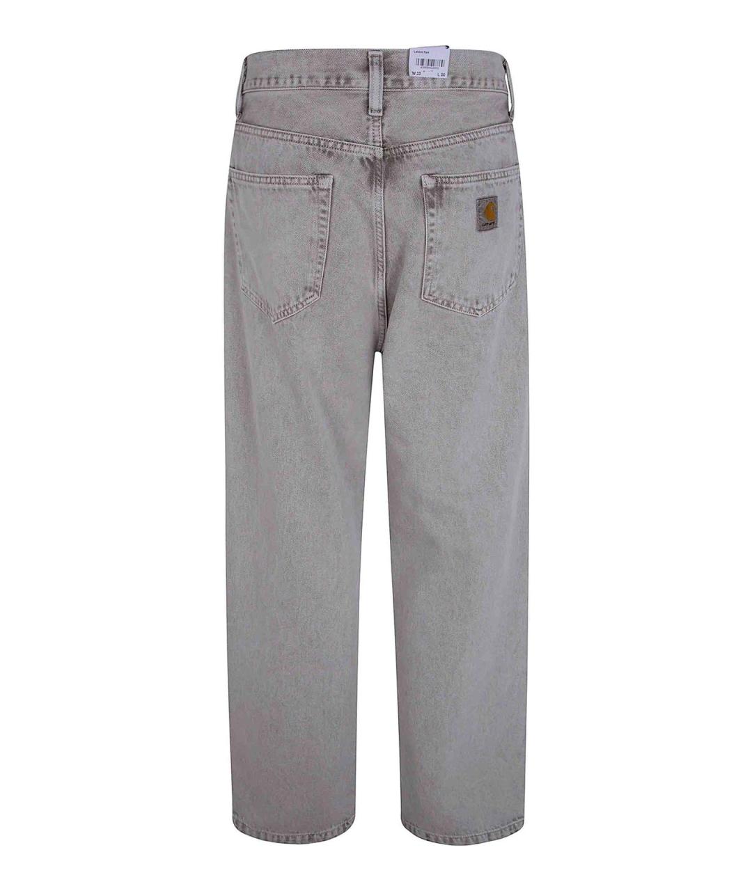 CARHARTT Серые хлопковые прямые джинсы, фото 2