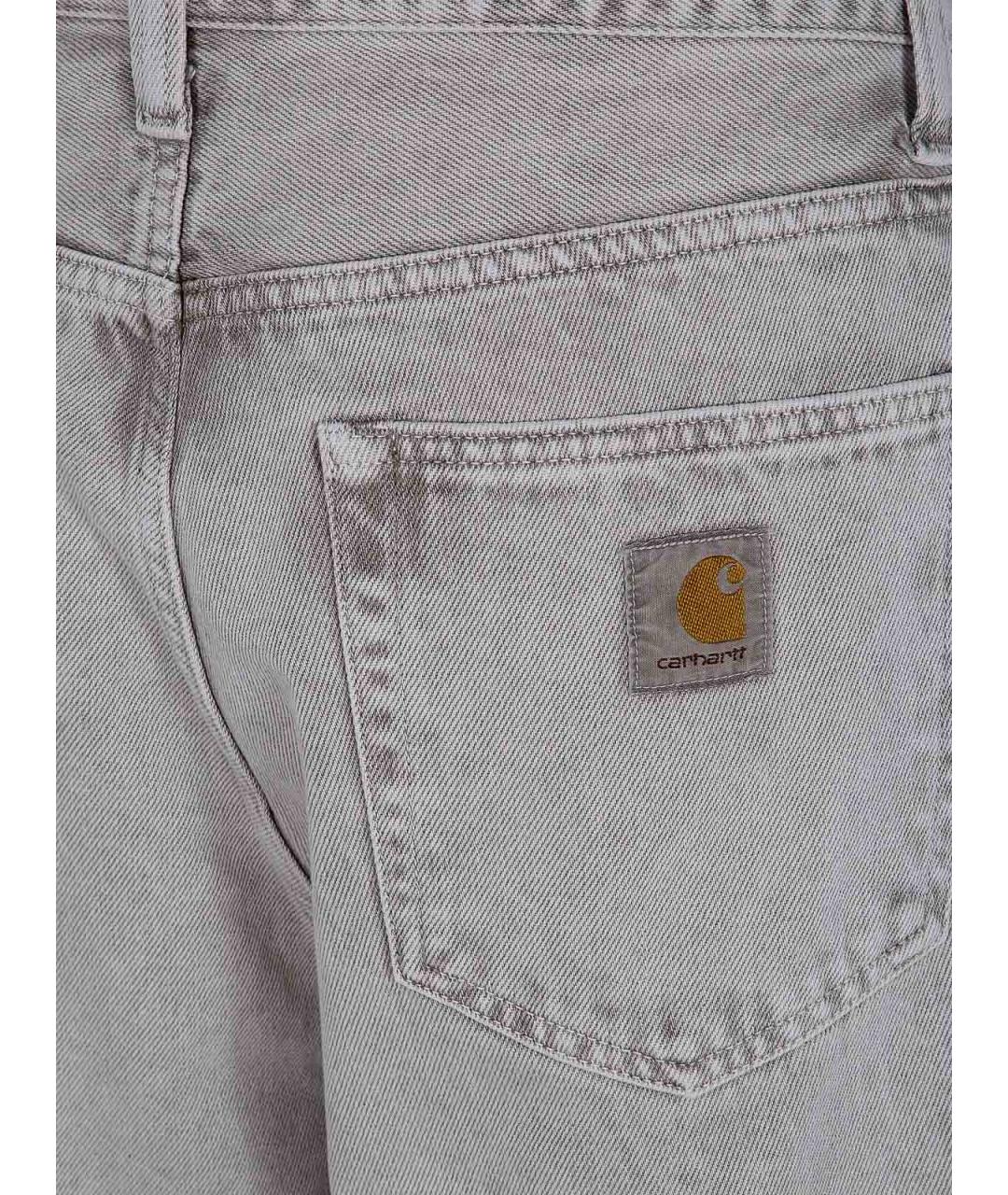 CARHARTT Серые хлопковые прямые джинсы, фото 3