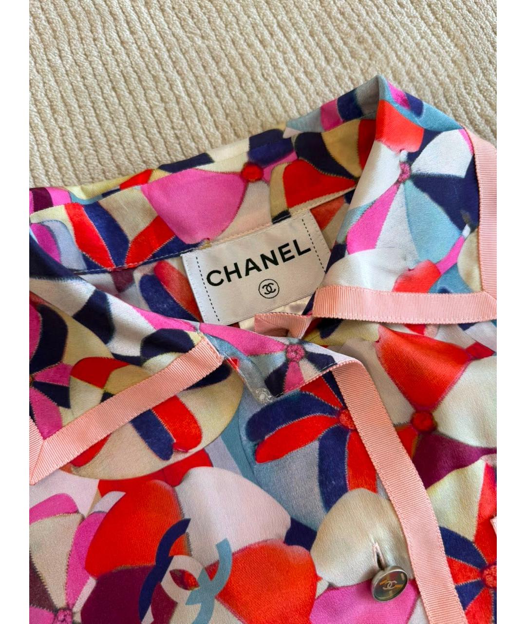 CHANEL Мульти шелковая рубашка, фото 4