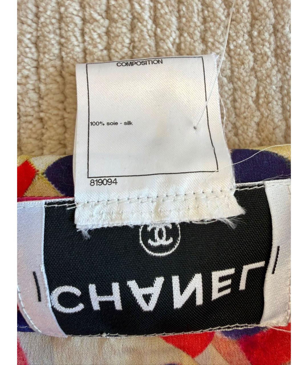 CHANEL Мульти шелковая рубашка, фото 8