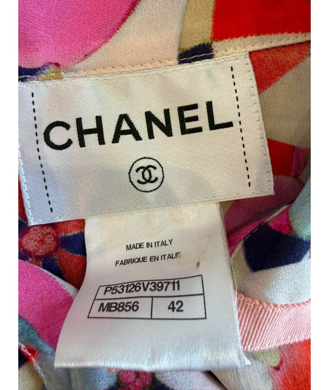CHANEL Мульти шелковая рубашка, фото 5
