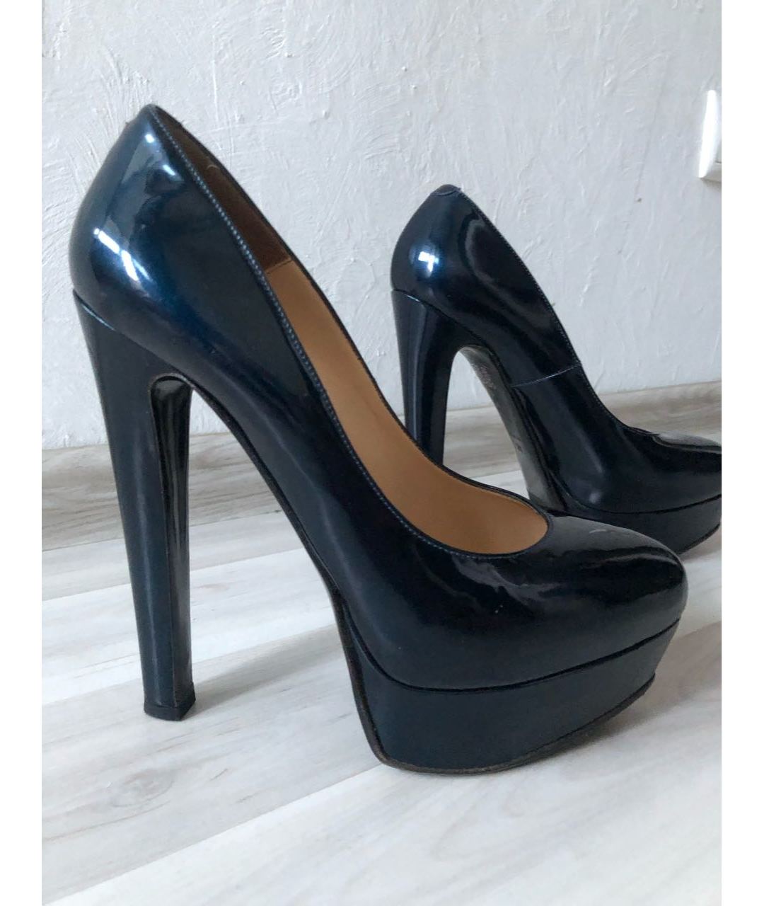 NANDO MUZI Темно-синие туфли из лакированной кожи, фото 9