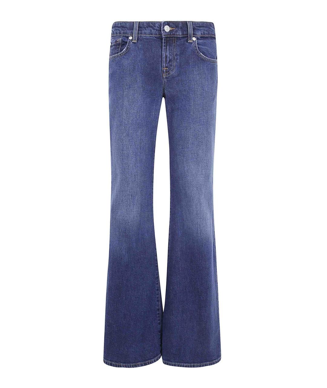 7 FOR ALL MANKIND Синие хлопковые джинсы клеш, фото 1