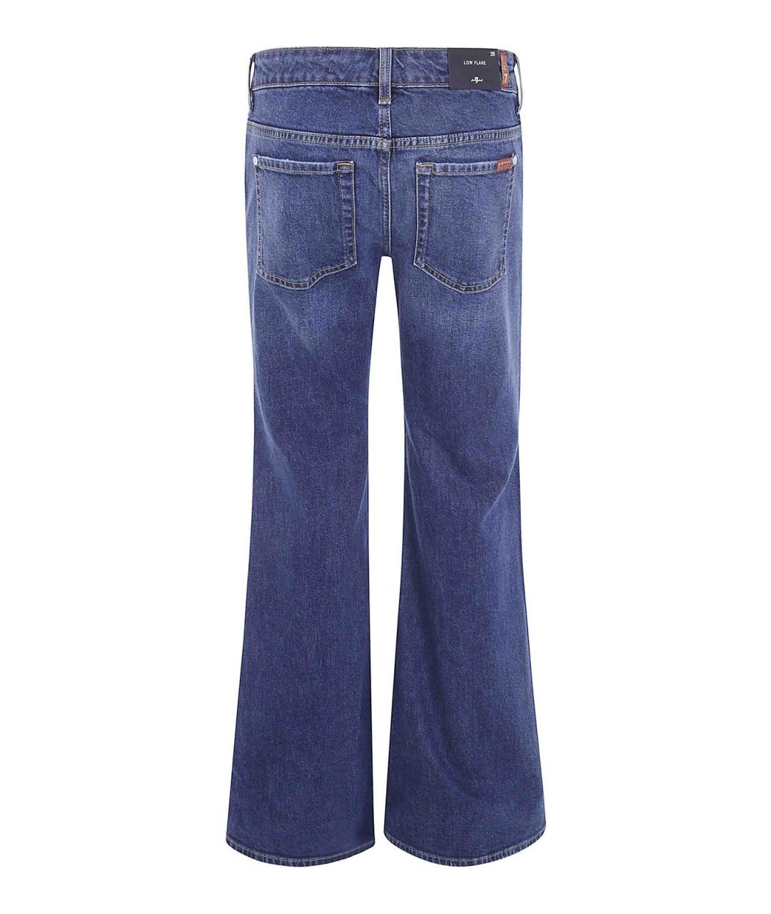 7 FOR ALL MANKIND Синие хлопковые джинсы клеш, фото 2