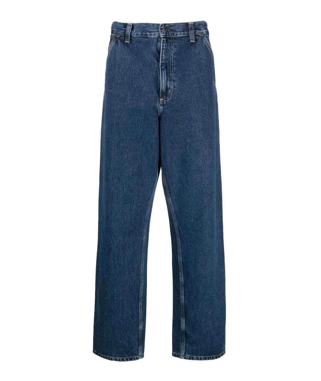 CARHARTT Синие хлопковые прямые джинсы, фото 1
