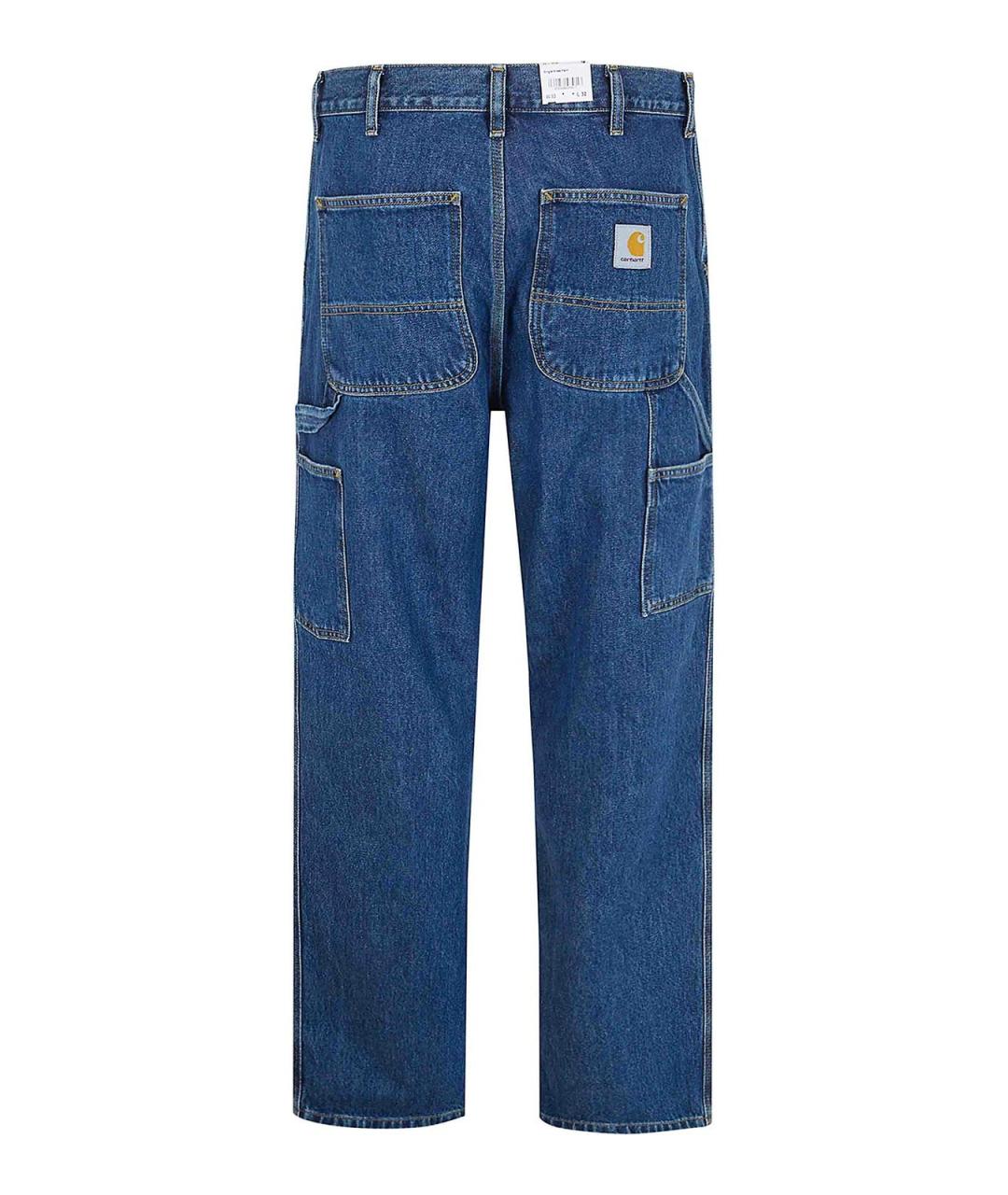 CARHARTT Синие хлопковые прямые джинсы, фото 3