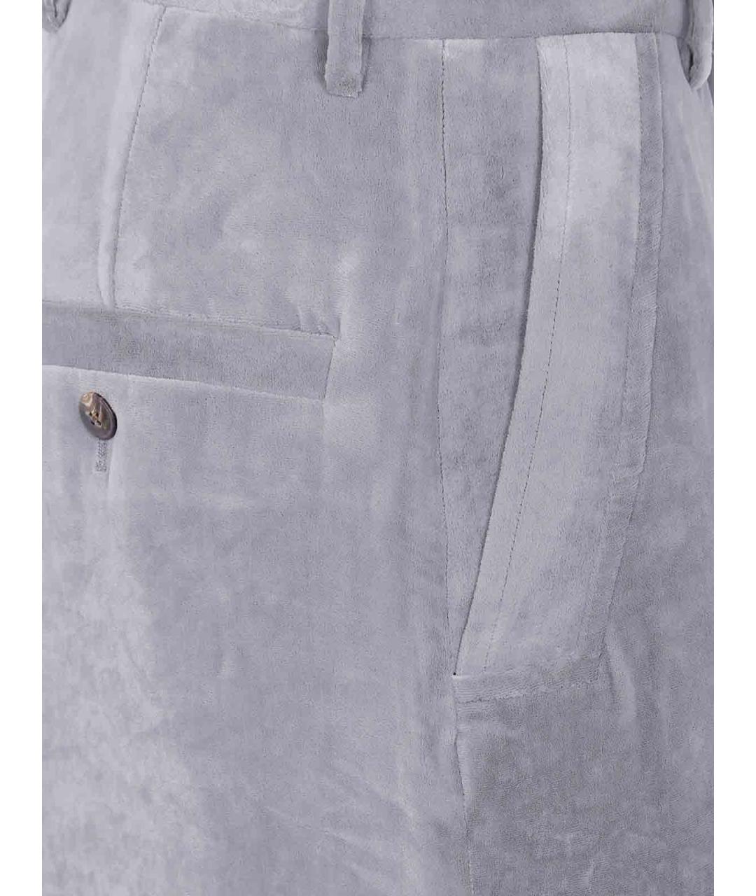 RICK OWENS Серые шелковые брюки широкие, фото 3
