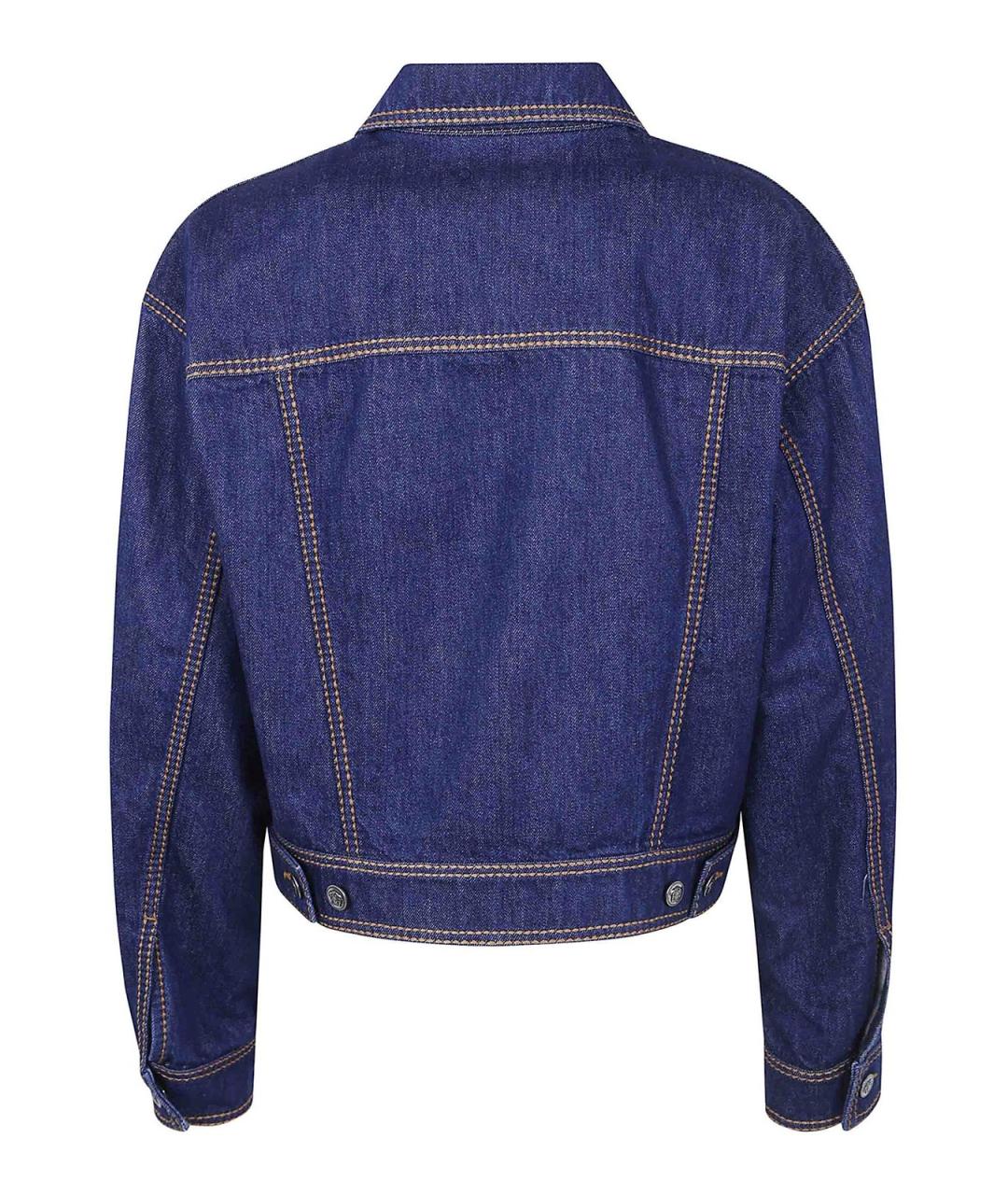 VERSACE Синяя хлопковая куртка, фото 2