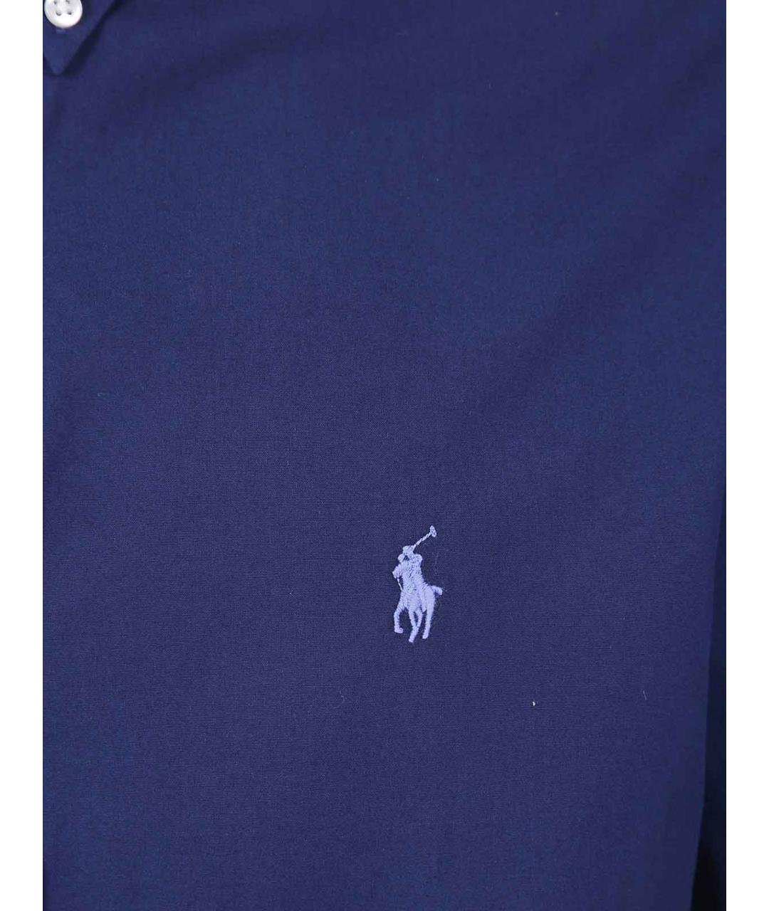 POLO RALPH LAUREN Синяя хлопковая кэжуал рубашка, фото 3