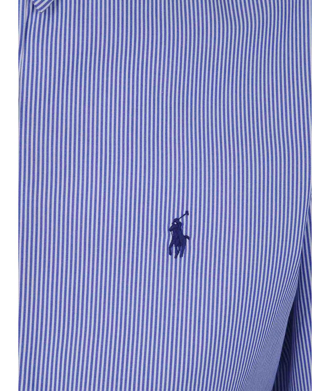 POLO RALPH LAUREN Синяя хлопковая кэжуал рубашка, фото 3