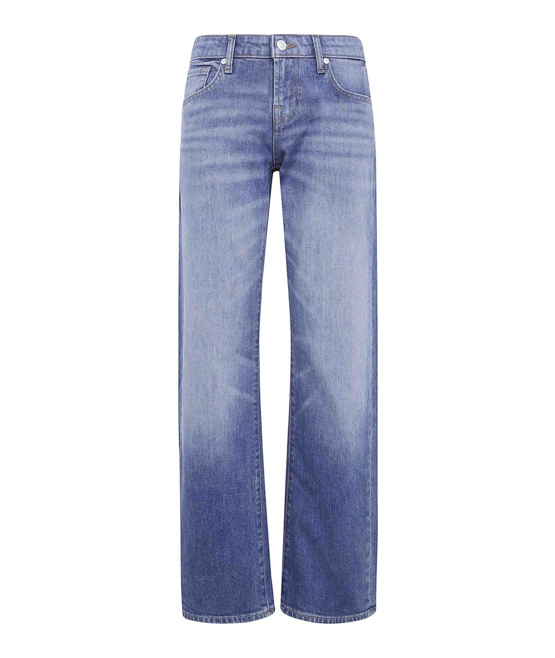 7 FOR ALL MANKIND Синие хлопковые прямые джинсы, фото 1