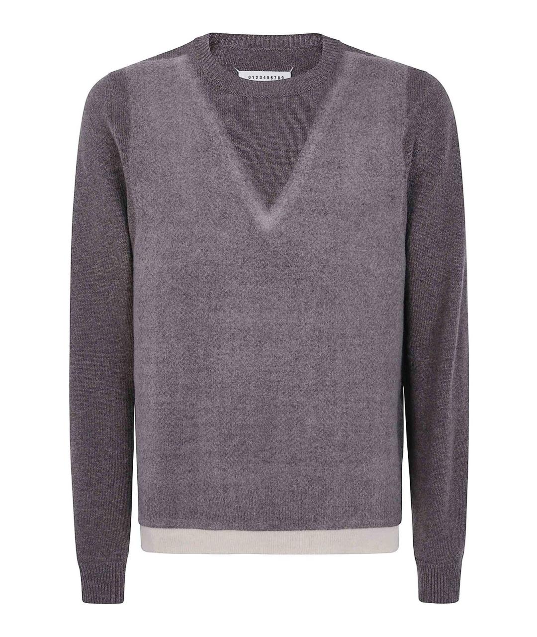 MAISON MARGIELA Серый шерстяной джемпер / свитер, фото 1