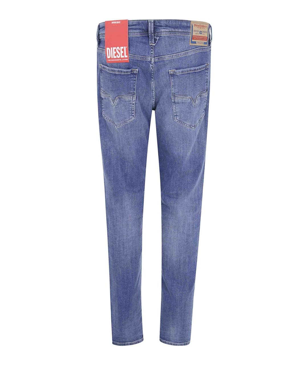 DIESEL Синие хлопковые джинсы скинни, фото 2