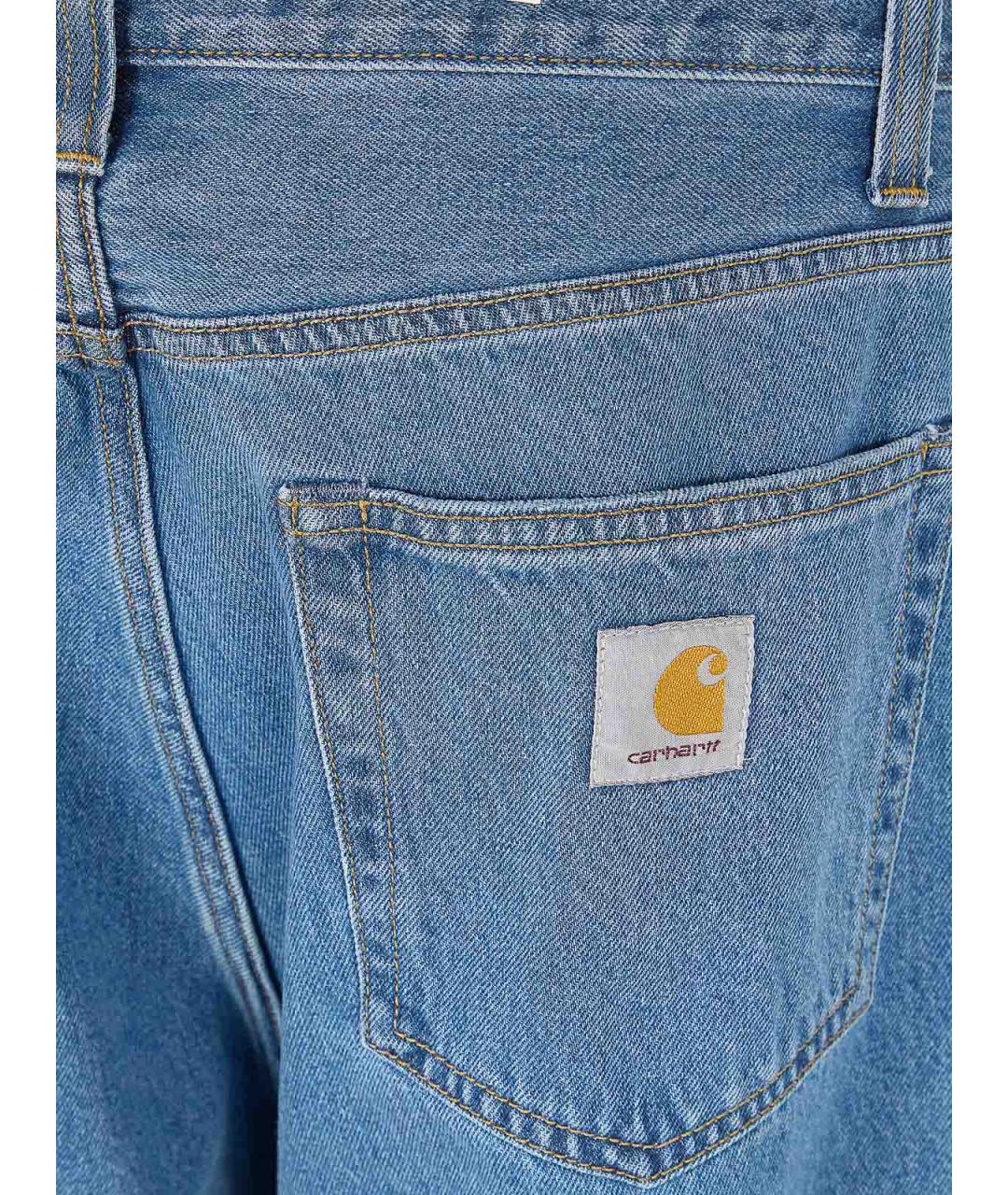 CARHARTT Синие хлопковые прямые джинсы, фото 3