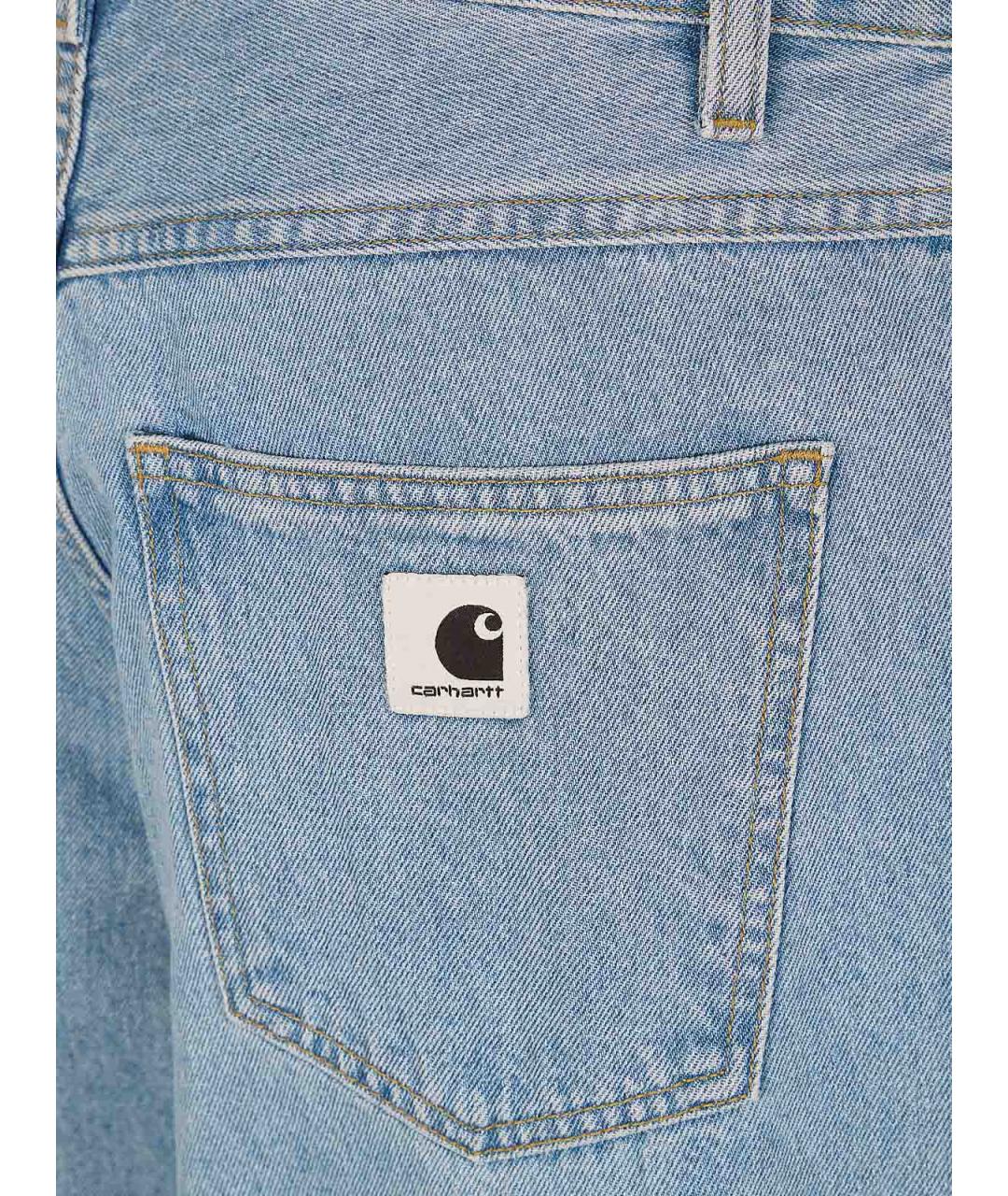 CARHARTT Синие хлопковые прямые джинсы, фото 3