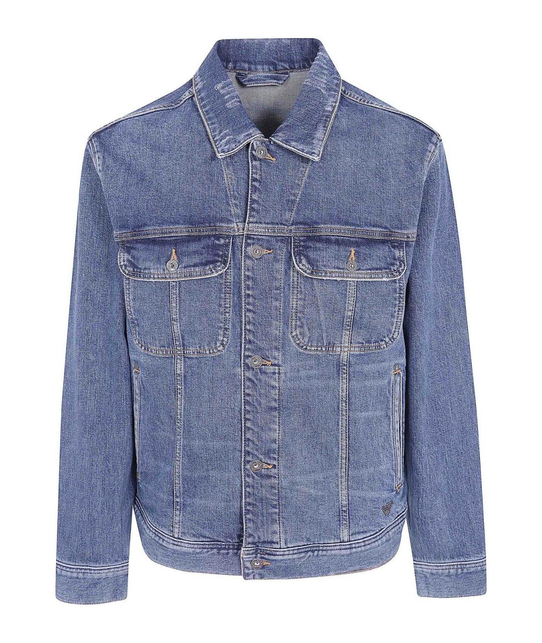 EMPORIO ARMANI Синяя хлопковая куртка, фото 1