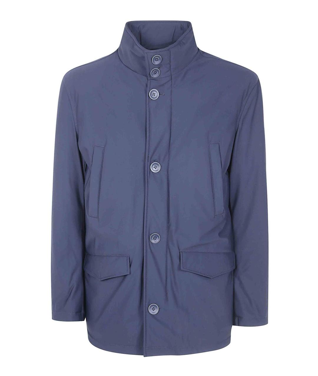 HERNO Синяя полиамидовая куртка, фото 1