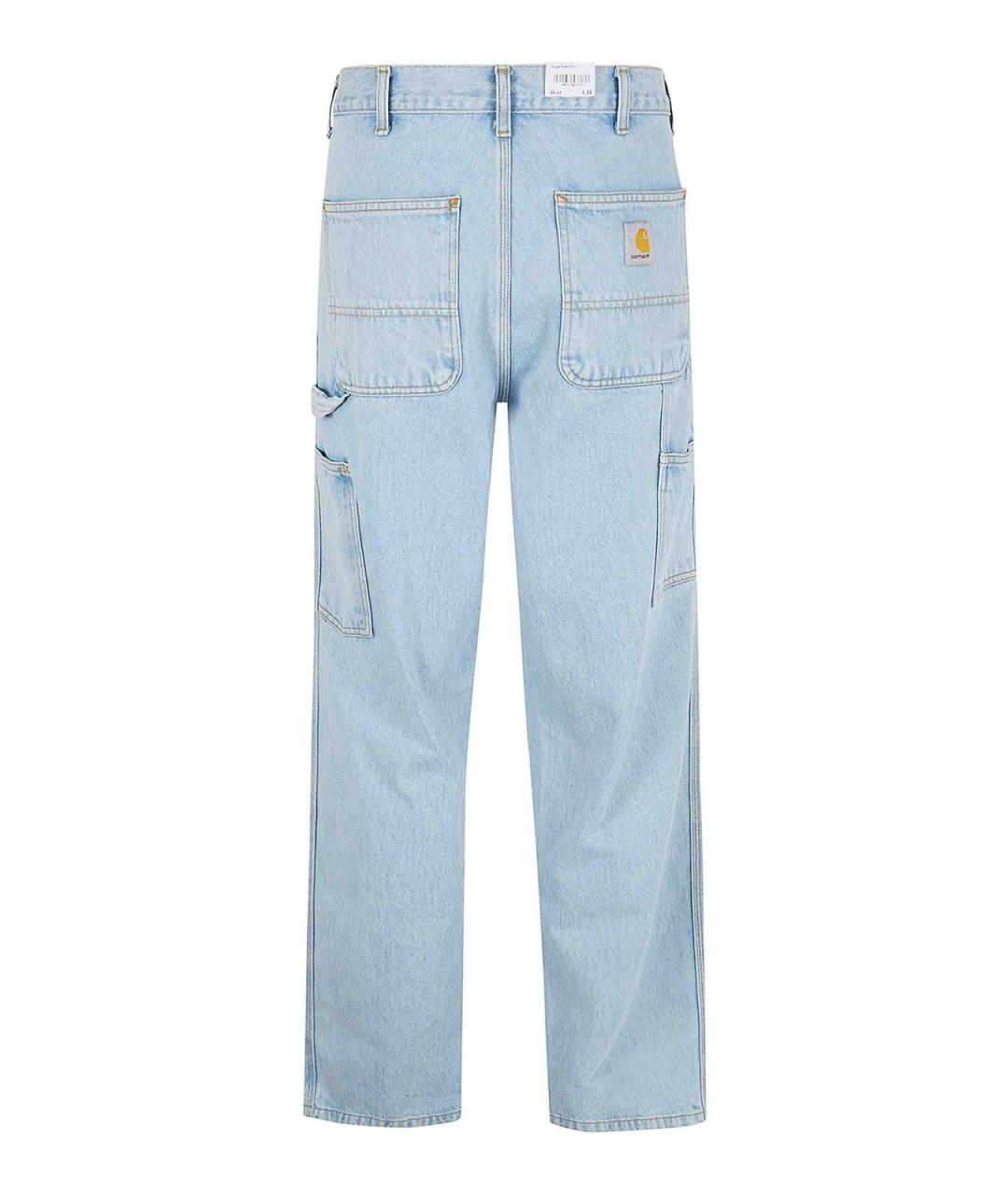 CARHARTT Синие хлопковые прямые джинсы, фото 3