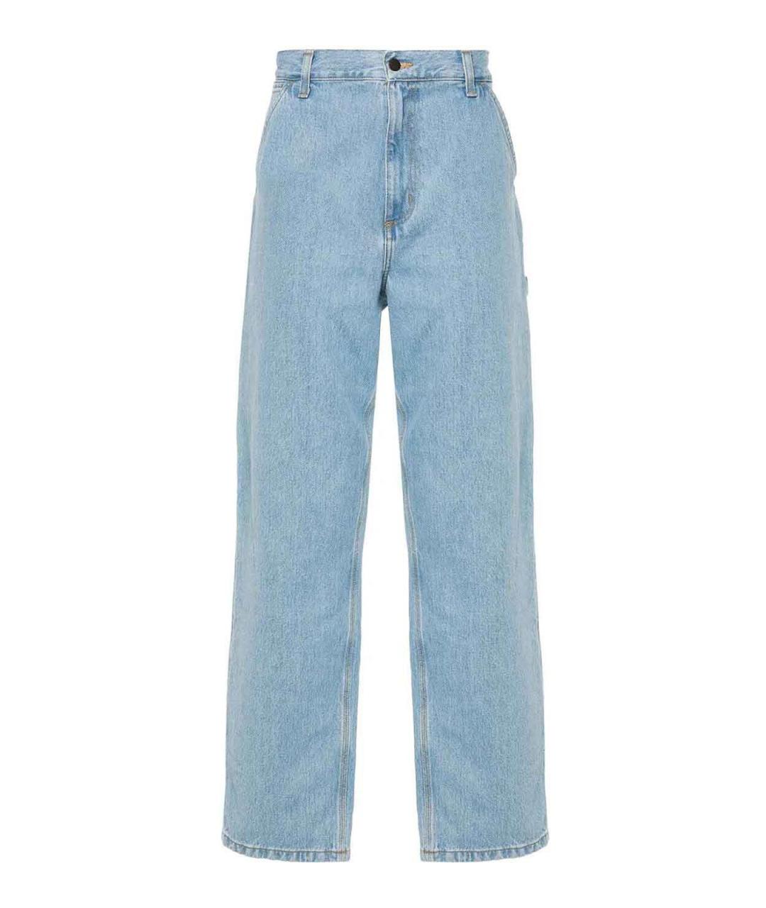 CARHARTT Синие хлопковые прямые джинсы, фото 1