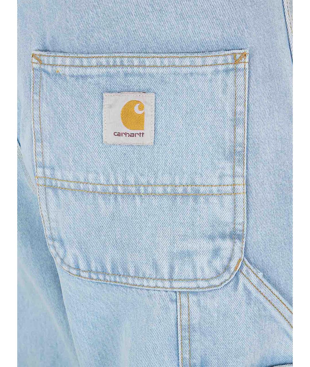 CARHARTT Синие хлопковые прямые джинсы, фото 4