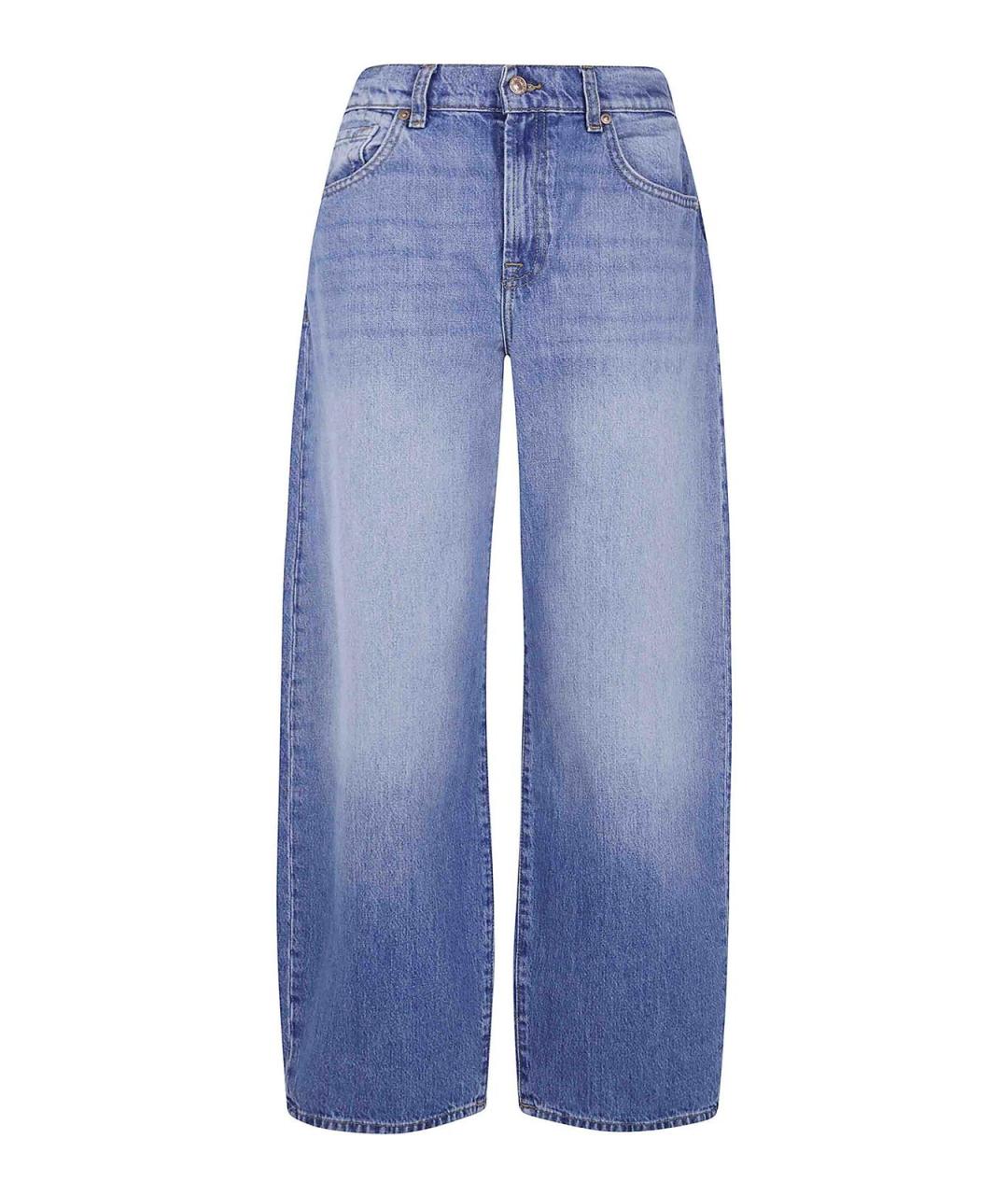 7 FOR ALL MANKIND Синие хлопковые джинсы клеш, фото 1