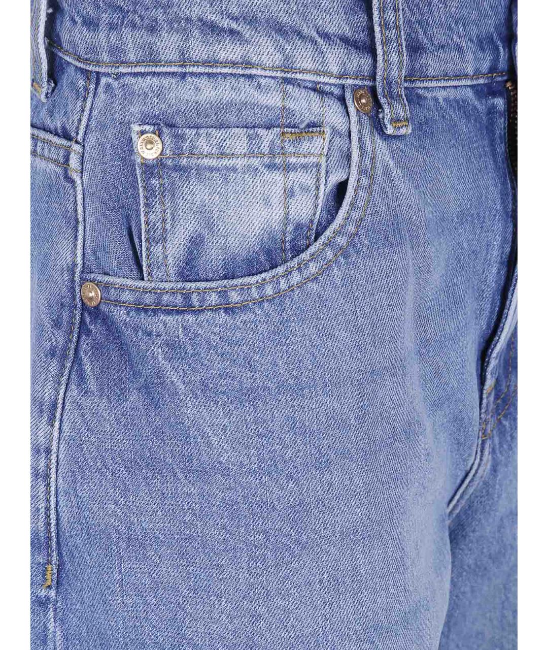 7 FOR ALL MANKIND Синие хлопковые джинсы клеш, фото 3